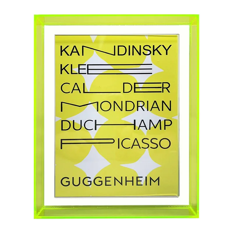 Transparent Acrylic Picture Photo Frame Fluorescent Green Mounting Frame Poster 7\