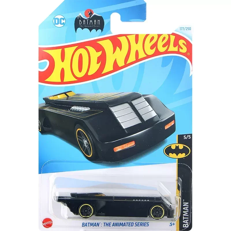 Coche Hot Wheels Original de 24K, Batman, la serie animada, juguetes para niños, escala 1/64, modelo en miniatura fundido a presión, regalo de colección