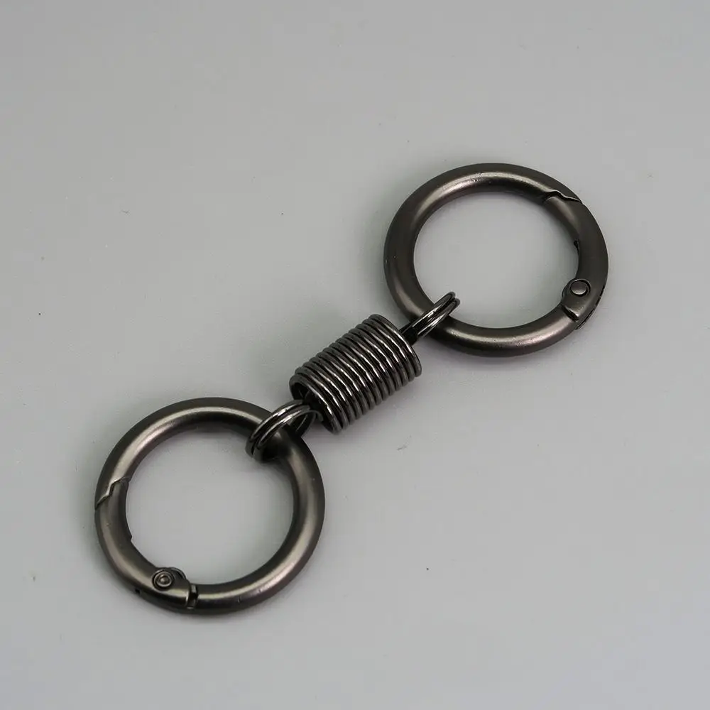 Metal Key Ring Creative Split Ring Double Ring Key Pendant Anti-lost Couple Metal Keychain Ring