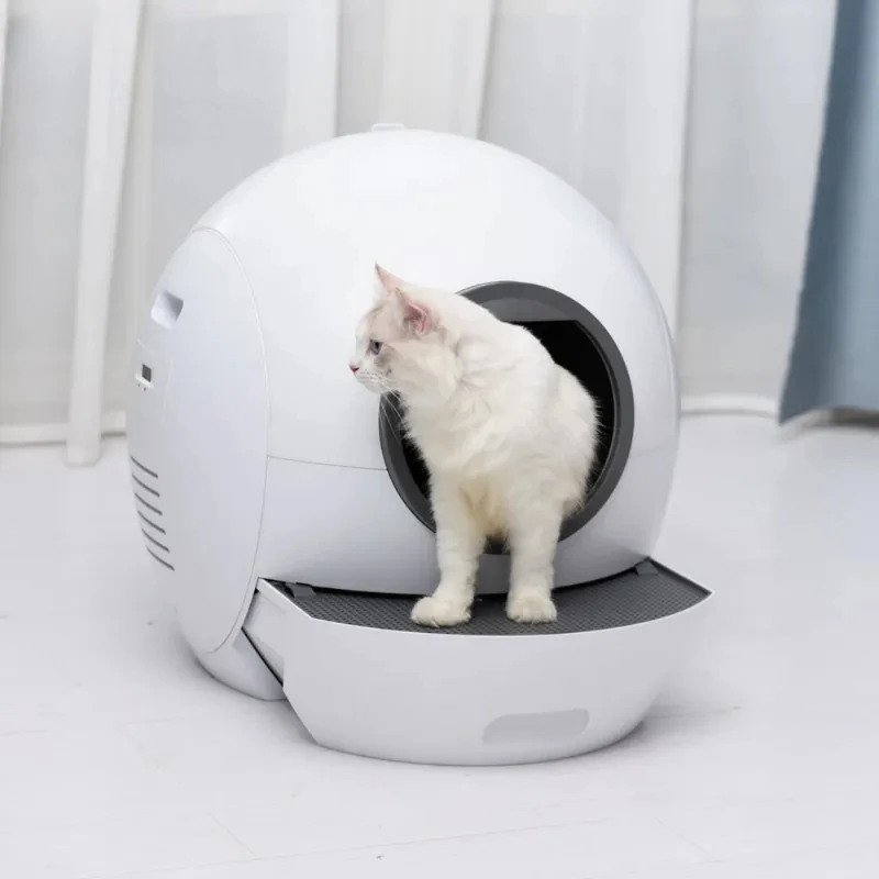 Cat Litter Box Wifi Self-Cleaning Smart Pet Automatic Litter Box App Control Large Fully Closed Anti Splash Cats Toilet Drawer