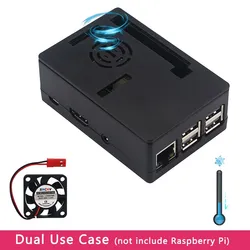 Новейший чехол для Raspberry Pi 3, 3,5 дюйма, пластиковый чехол, корпус, вентилятор охлаждения 5 В, чехол из АБС-пластика для сенсорного экрана