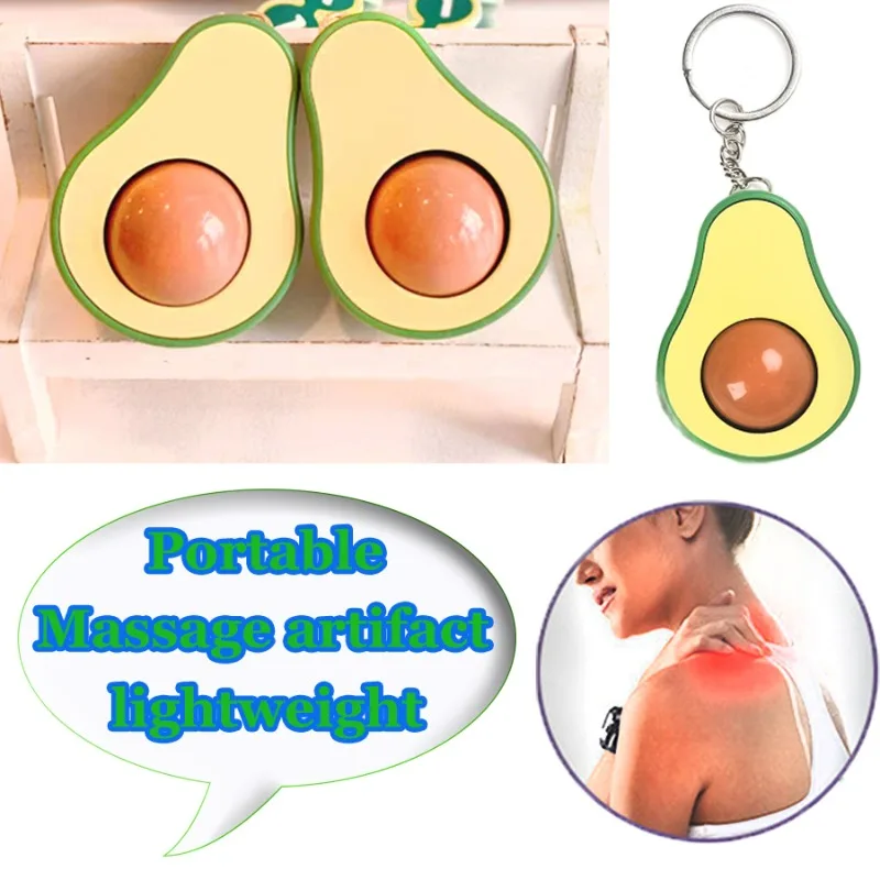 Avocado Decompression Artifact Keychain Relax Tired Muscles Keyring Relieve Fingers Neck Wrists Shoulder Bag Pendant Accessory