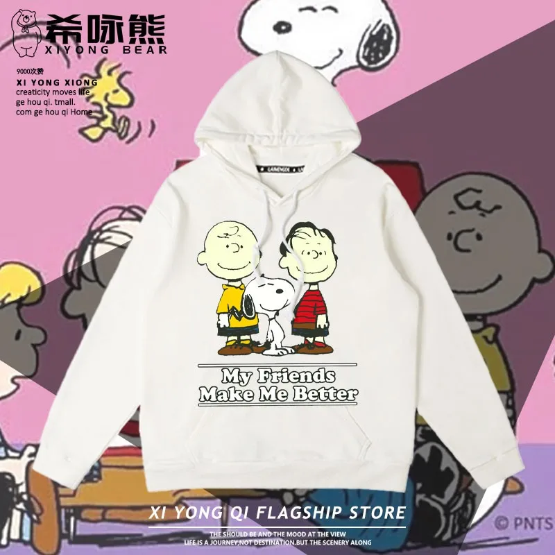 

2024 New Snoopy Snoopy Co-branded Men's Coat All Match Animation Surrounding Boy Coat Hoodie Fall