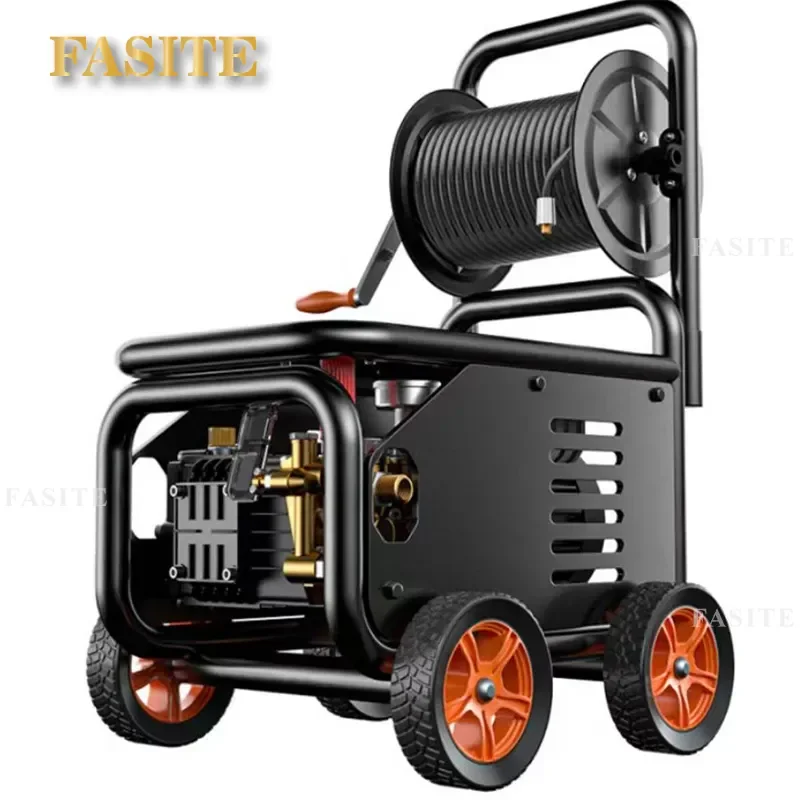 For 220V High Pressure Washer 2-in-1 Car Washing Machine High Power Water Gun Ground Cleaner for Commercial Shops and Farms