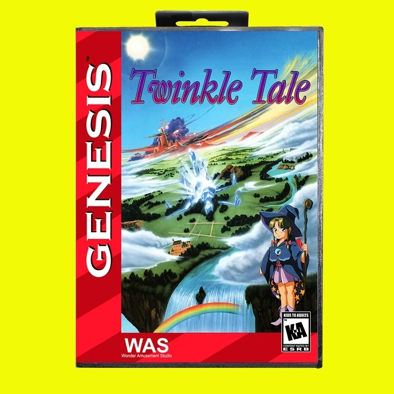 Twinkle Tale MD Game Card 16 Bit USA Cover for Sega Megadrive Genesis Video Game Console Cartridge