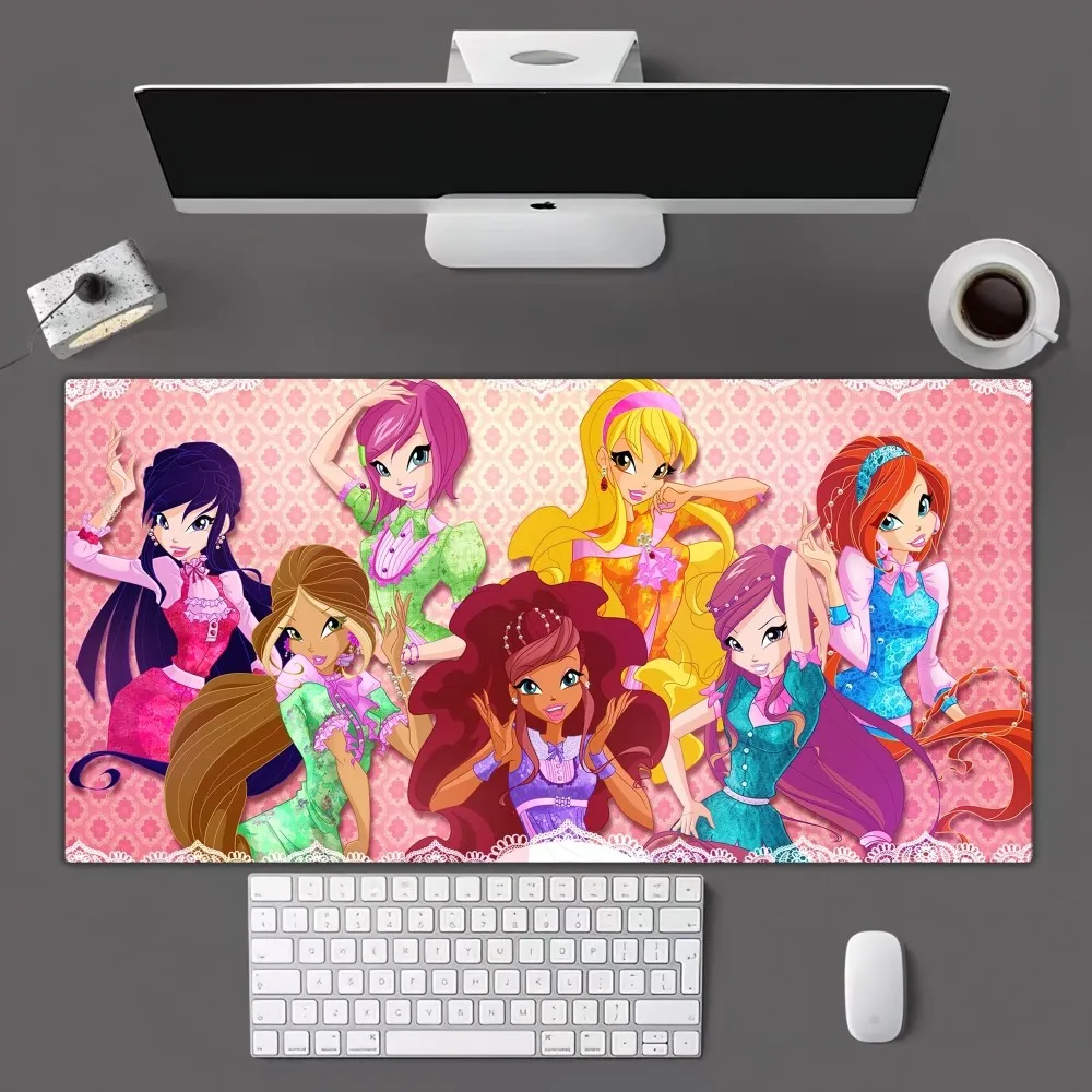 W-Winx Gril Cartoon Club Muismat Mousepad Gamer Muismat Maat Voor Kantoor Lange Tafelmat