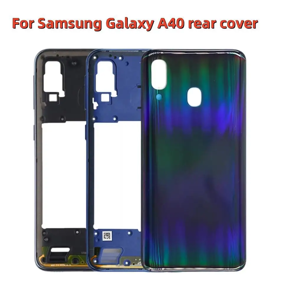 

Новинка для Samsung Galaxy A40 2019 A405 SM-A405F A405DS средняя рамка A40 задняя крышка батарейного отсека задняя крышка Корпус Замена