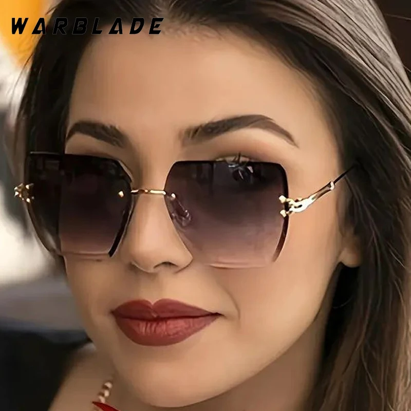

Fashion Luxury Brand Designer Sunglass Trendy Metal Rimless Square Women Men Sunglasses Outdoor Travel Driving Shades UV400 Очки