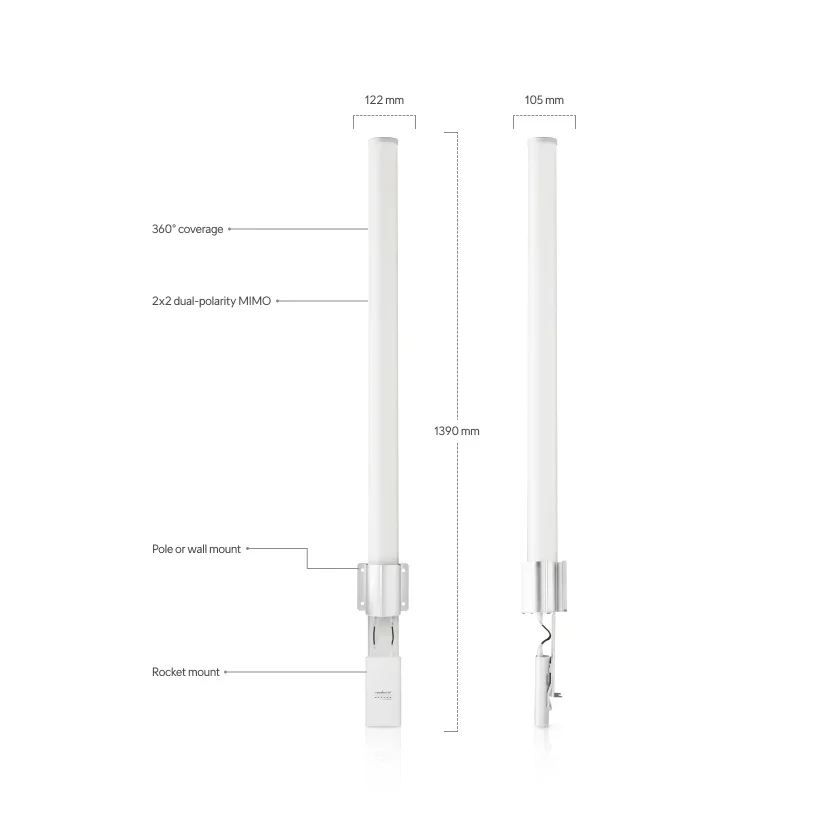 UBNT AirMAX 5 GHz, 13 DBi, Omni AMO-5G13 Omnidirectional Antenna
