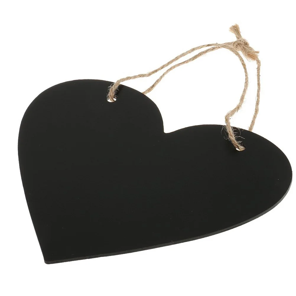 سبورة سبورة خشبية صغيرة على شكل قلب خفيفة الوزن للتعليق على الحائط للباب وحفلات الزفاف وديكور الطاولة وسبورة معلقة #4