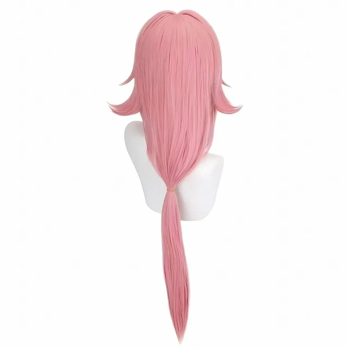 Yae Miko Style Cosplay Pruik - Genshin Impact Inazuma Pink Fox Haar Hoofdhuid Opklapbare Uiteinden, Anime Conventie Accessoire