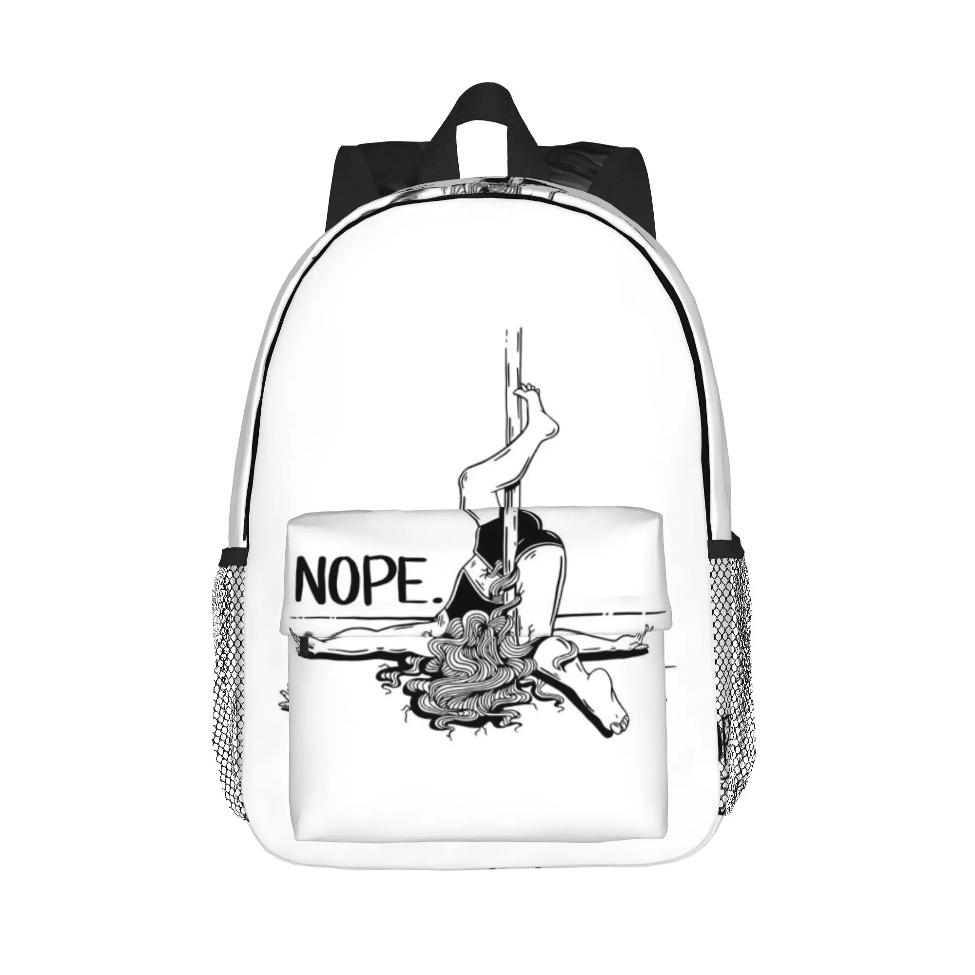 Pole Dance NOPE Black Backpack Hot Sale Daypack Large Capacity Boys Girls BookBag Shoulder Bags for Men Women School Bag