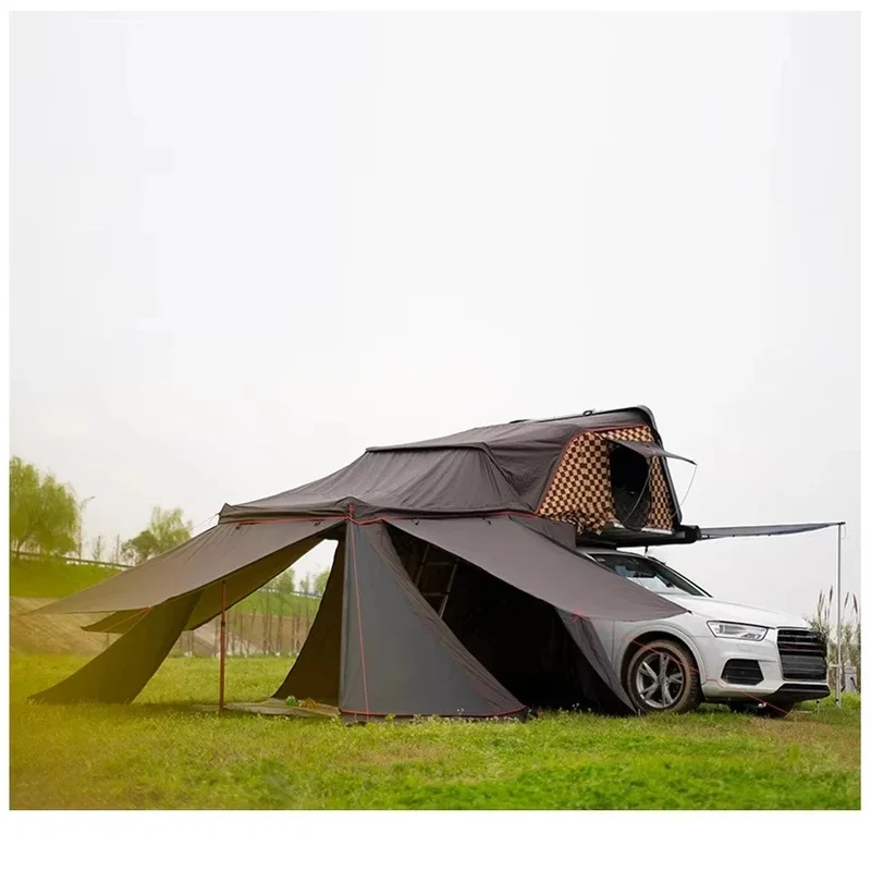 

Hard Shell Car Roof Top Tent, Semi-Automatic Fast Open & Fold Tent, Portable Outdoor Camping Accessory