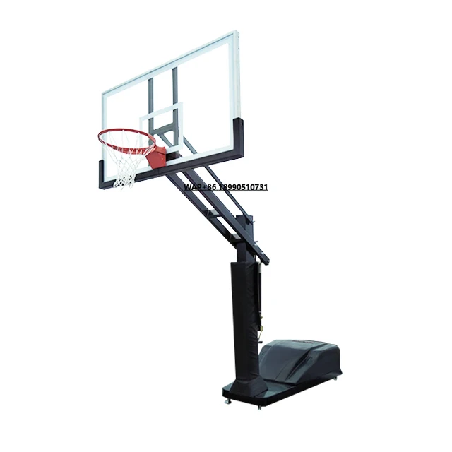 

YD-002A Mini Movable Adjustable Basketball Hoop 54"X36"X12mm Backboard Portable Basketball System Gym Equipment