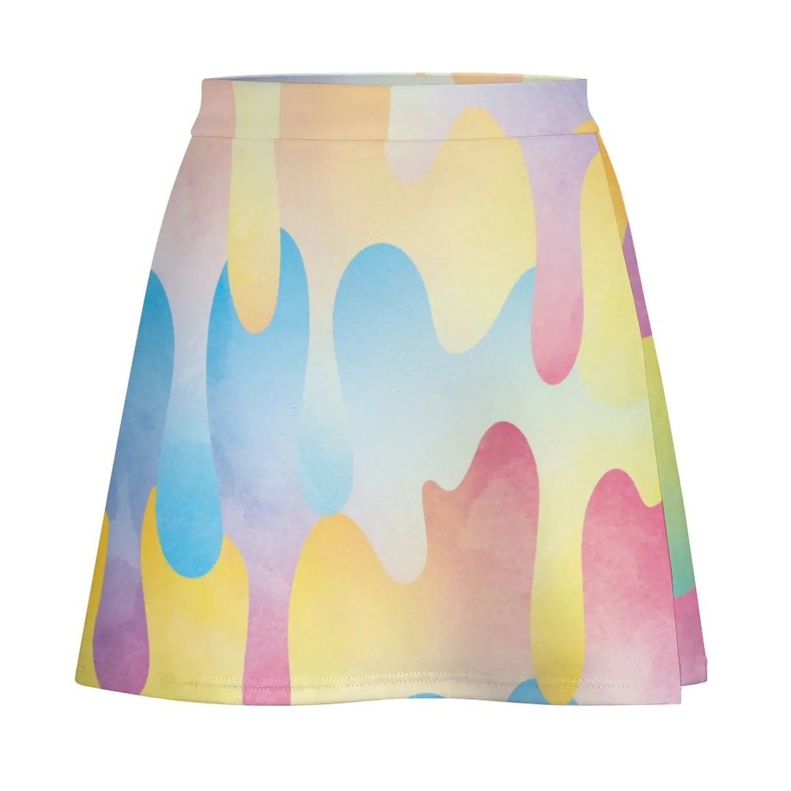 Rainbow Spill Mini Skirt mini denim skirt korean ladies summer skirt set summer clothes Mini