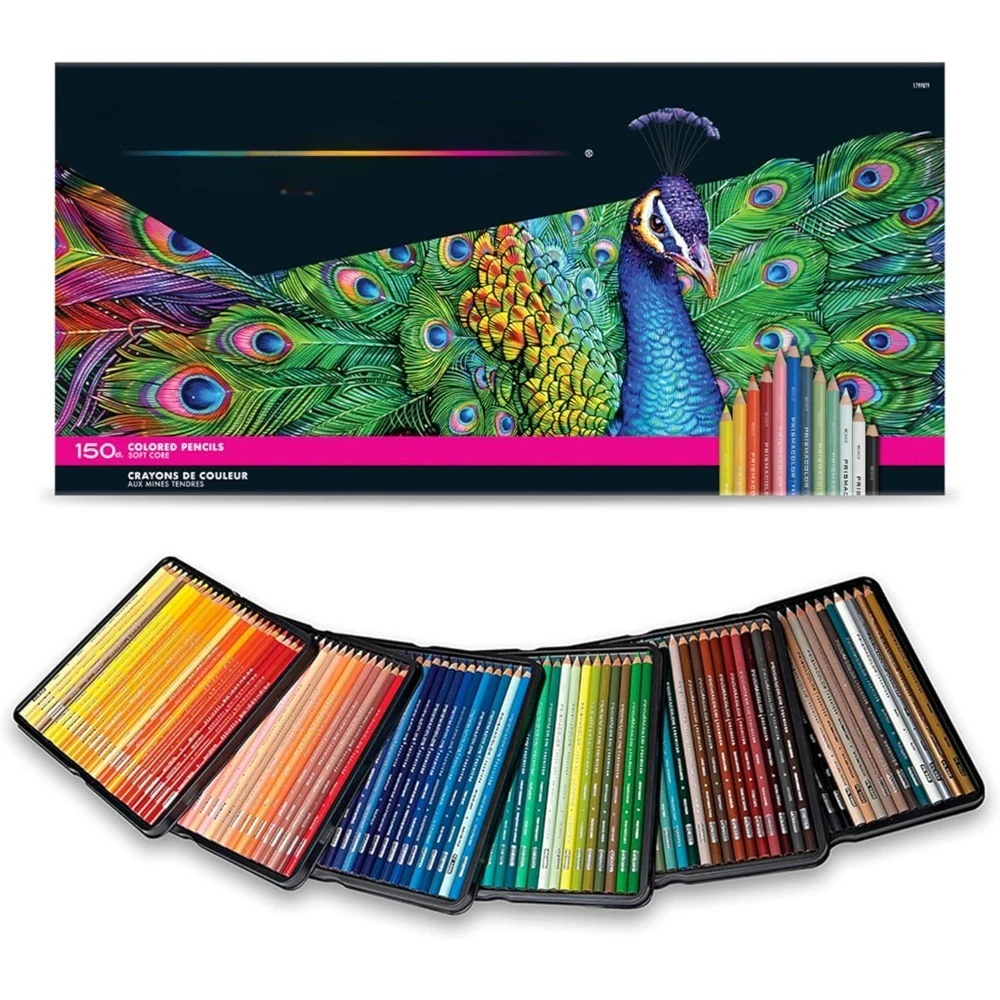 US Shipping Soft Core Colored Pencils 150 Count Assorted Colors for Adult Coloring Drawing Sketching Arts Crafts Ultra Smooth