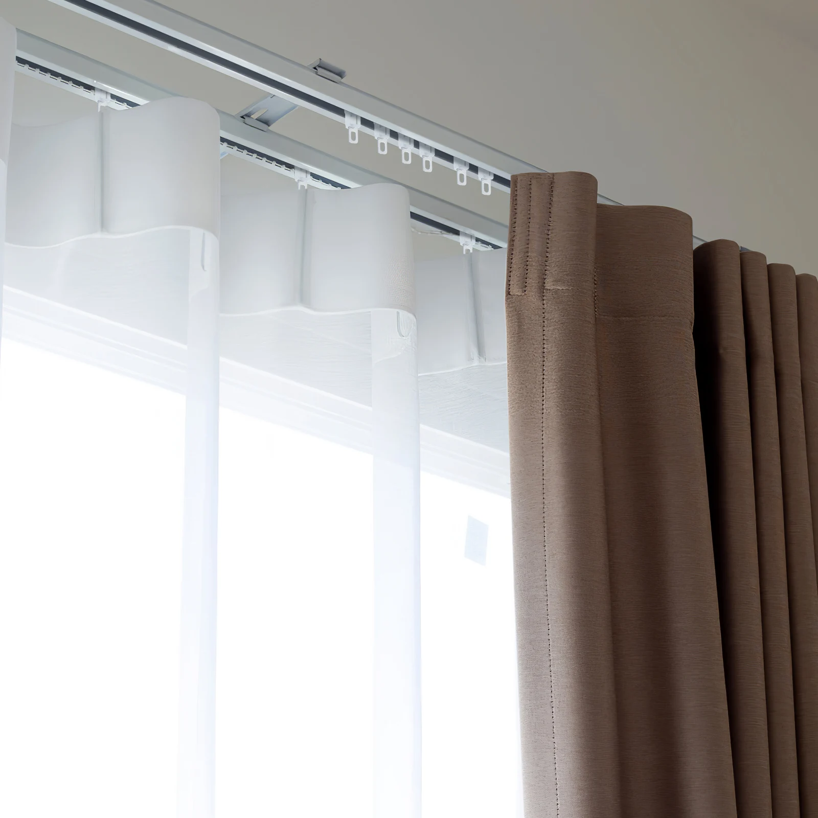 

50pcs Curtain Track Rollers Plastic Gliders Heavy Duty Smooth Sliding Wheels For Drapery Rods Easy Install Bedroom Living Room