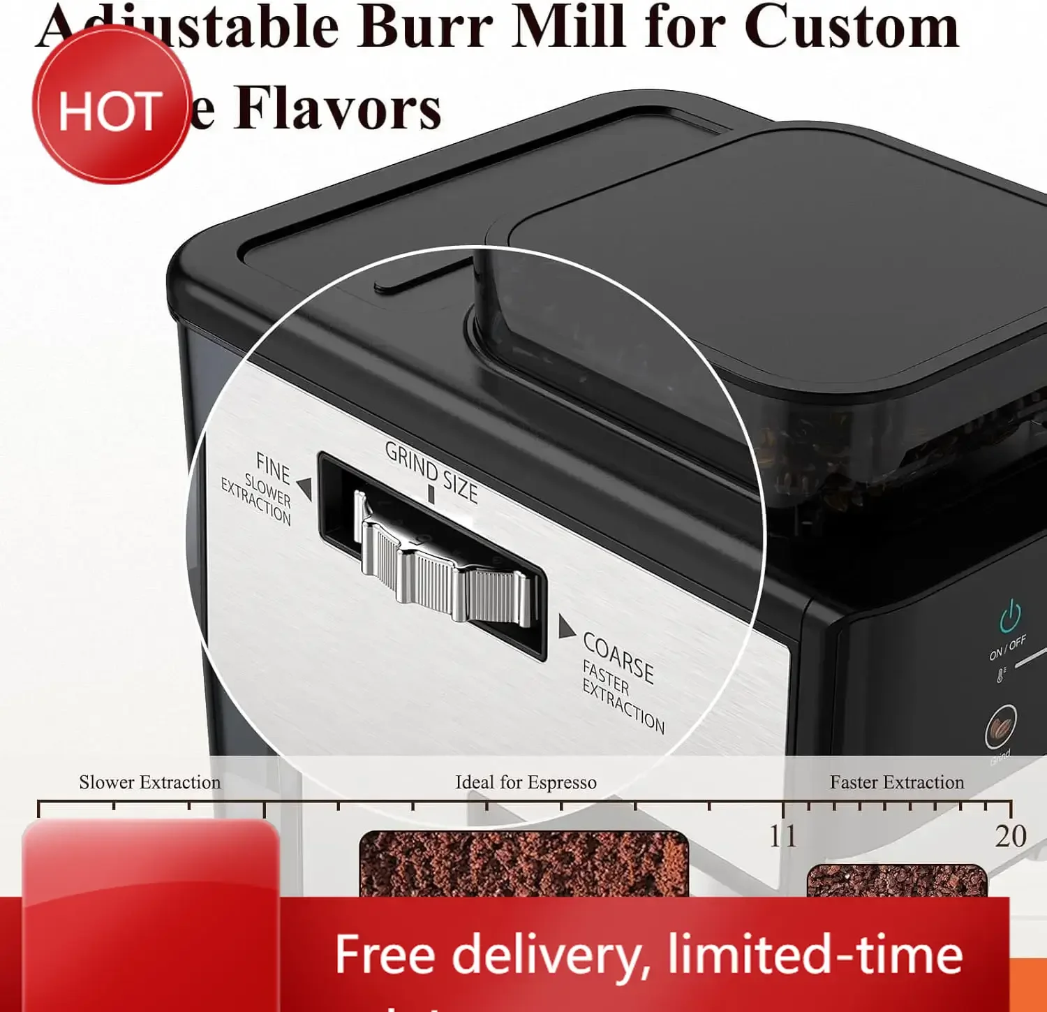 

Time-limited[Discounted Price!]Espresso Machine with Grinder, 20Bar Expresso Coffee Machines with Milk Frother, Professional Com