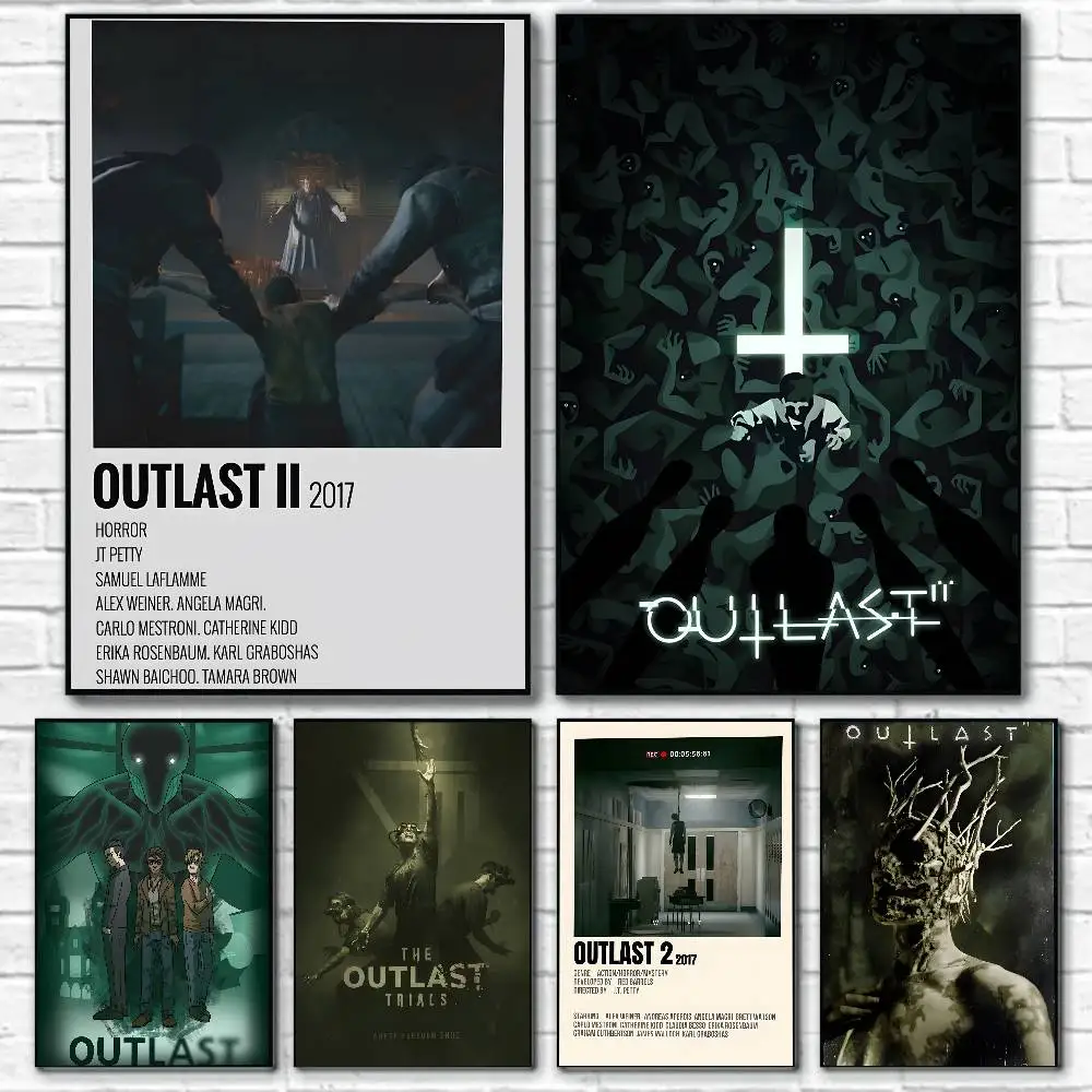 الكلاسيكية لعبة الرعب O-Outlast شعبية المشارك قماش اللوحة المشارك مع يطبع غرفة نوم المنزل غرفة المعيشة الديكور هدية