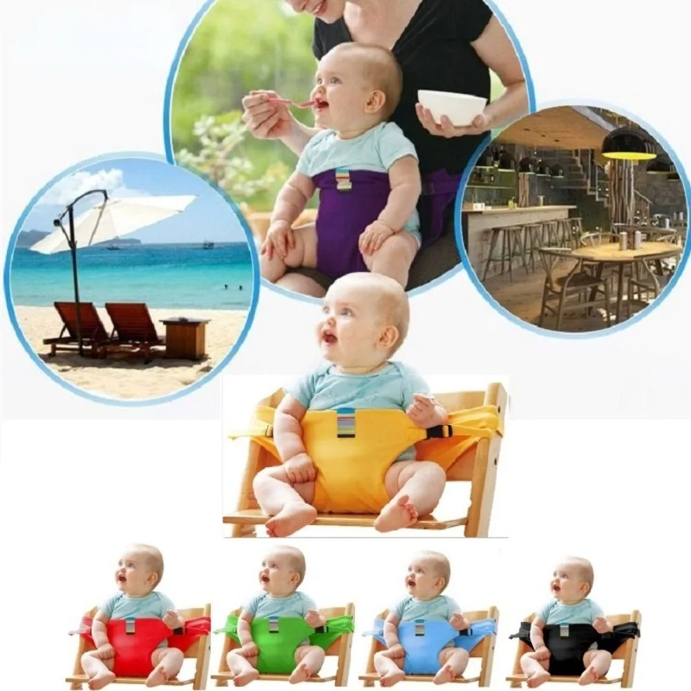 Portable with Safety Belt Dining Chair Fixed Belt Adjustable Breathable High Seat Strap Washable Children's Chair Strap Outdoor