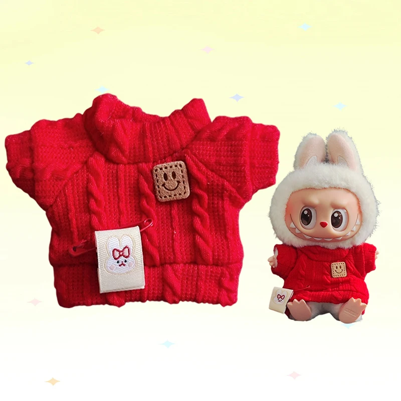 For 17cm Labubus Mini Doll Clothes Outfit Hat Clothes Shoes Labubu II Doll Accessories Cultivate Sitting Party Game Toys