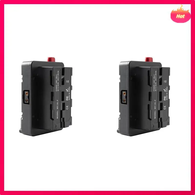 

AYHF 2X Power Adapter Mount Plate For Mini Nano V/V Mount Battery To NP-F NP-F960 NP-F970,D-Tap For Camera/LED Z Cam E2/F6/S6