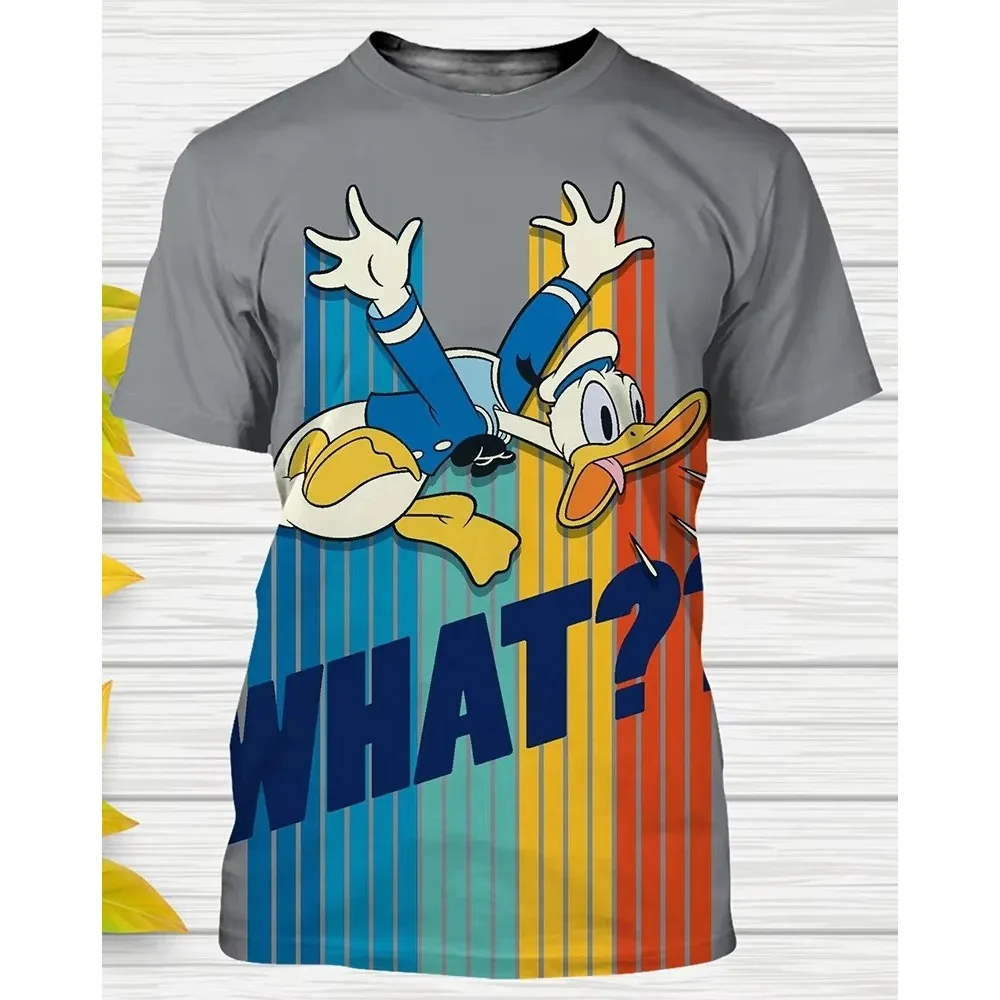 

Disney Donald Duck Cartoon Anime 3D Printed Children's Trend Tees Summer Men's Women's Quick-drying T-shirts Kid's Fashion Tops