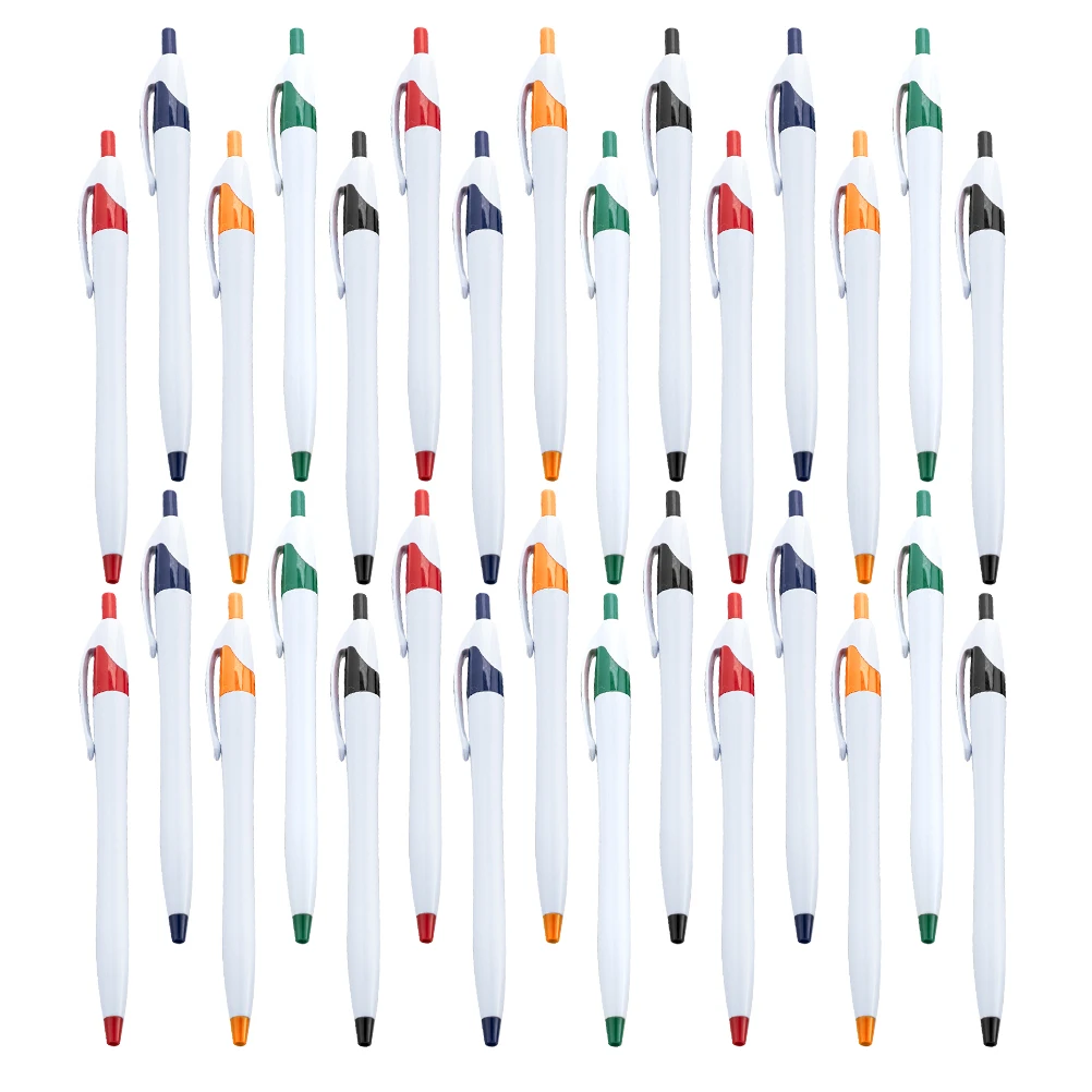 

50 PCS Push Ballpoint Pen Refills for Men Business Pens Plastic Student Classroom