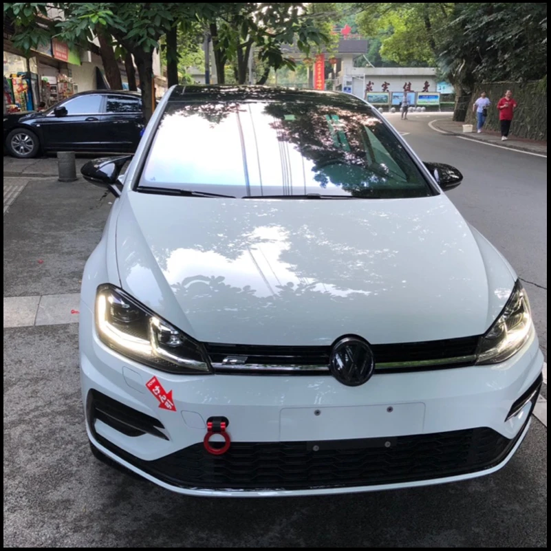 

Car Styling Side Door Wing Rearview Mirror Cover Cap Trim With Horn For Volkswagen GOLF 7 MK7 MK7.5 2014-2018 Auto Accessories