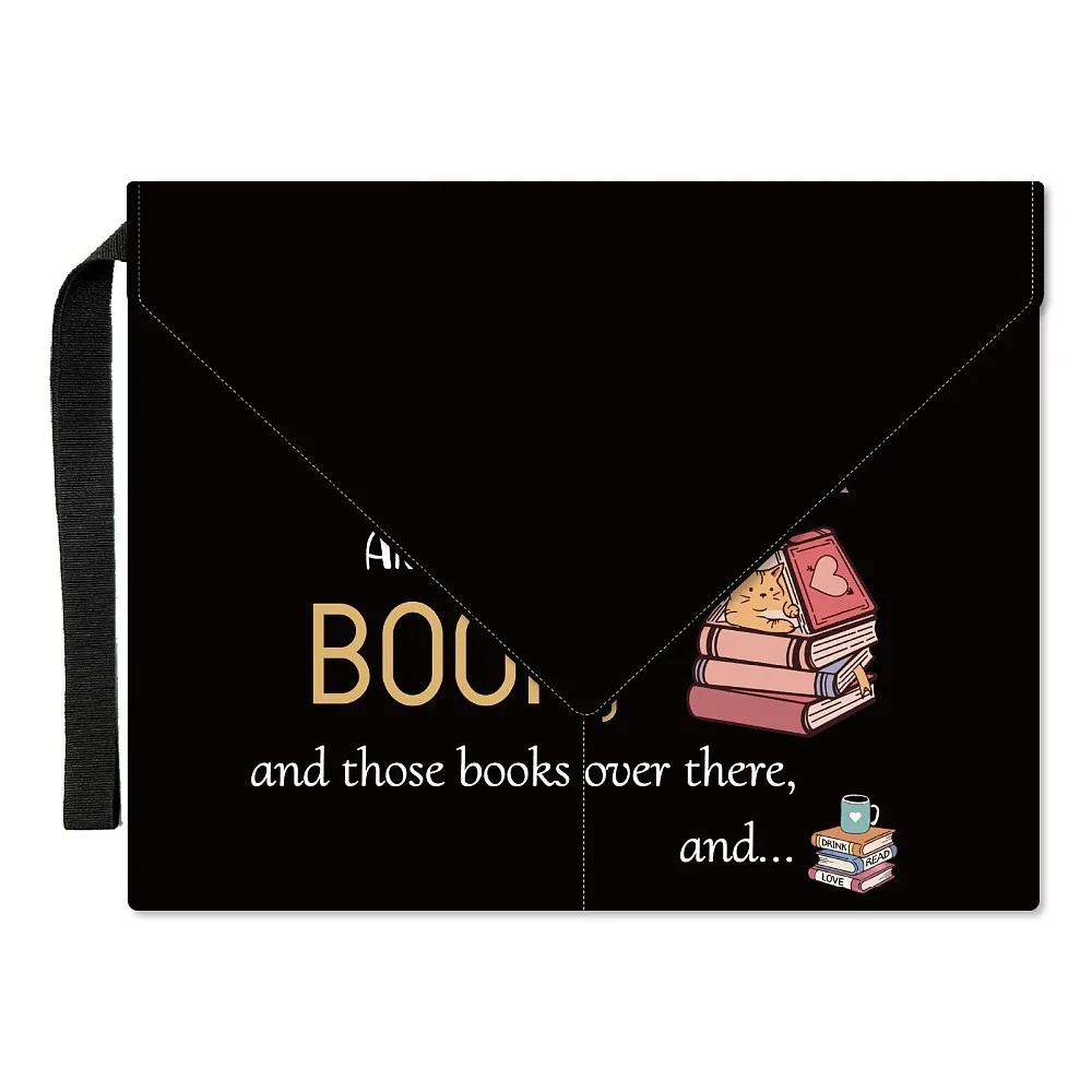 Polyester Book Cover Notebook Wraps with Hook and Loop Rectangle Word 400~420x285~305mm