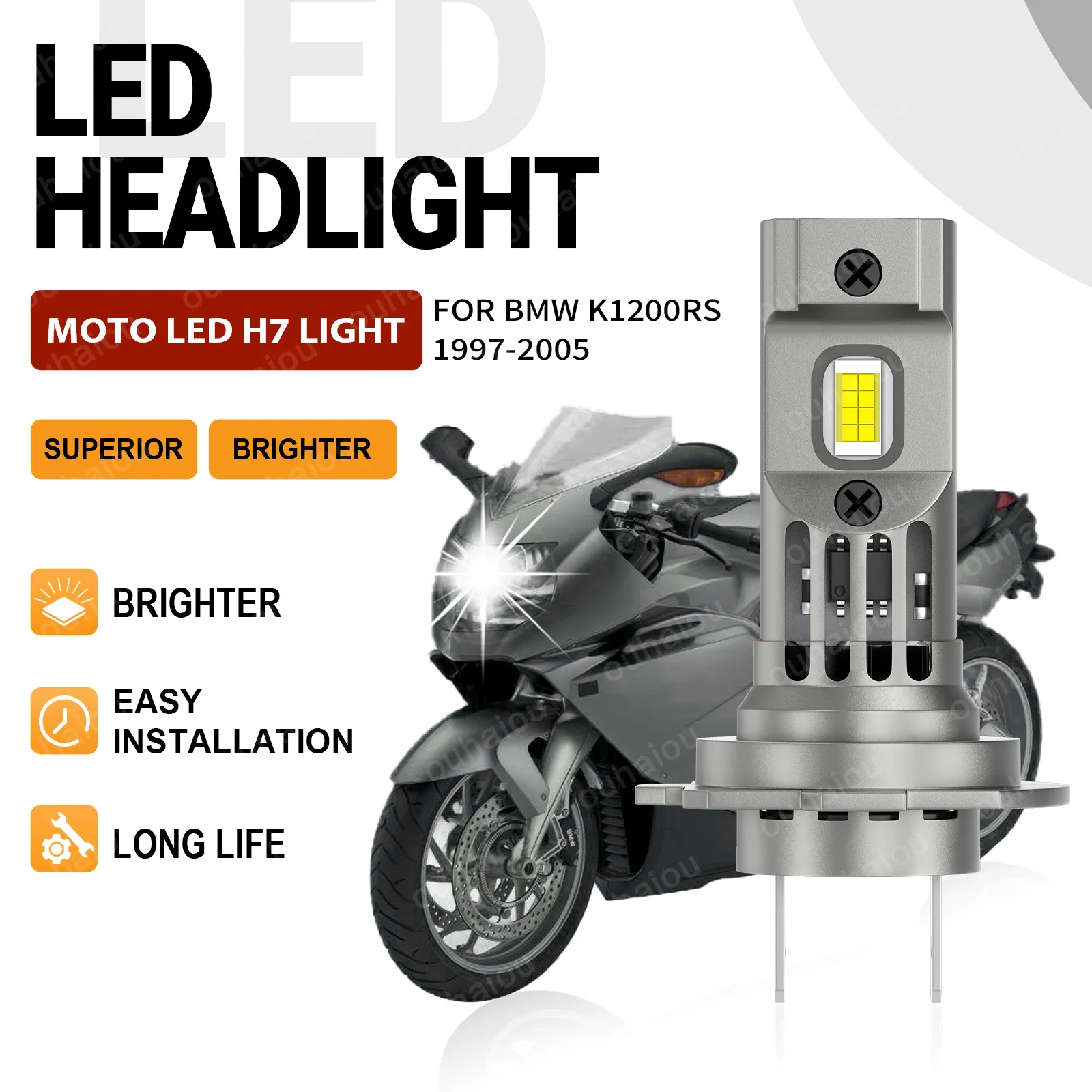 

Для BMW K1200RS 1997 1998 1999 2000 2001 2002 2003-2005 Высокое качество H4 Hi/Lo Beam Canbus светодиодная лампа для мотоцикла