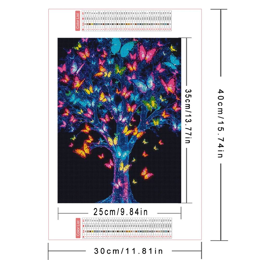 AZQSD Diamond Painting Butterfly Animal Art Diamond Mosaic Tree Landscape Handicrafts DIY Gift Wall Decoration