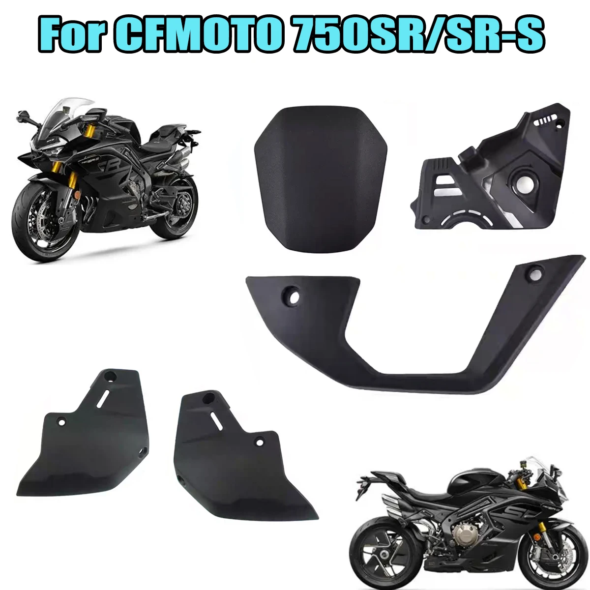Cubierta de carenado para CFMOTO 750SR SRS, cubierta del panel de instrumentos, cubierta de ventilación del caliper delantero, cubierta del piñón pequeño, cubierta inferior de la cadena