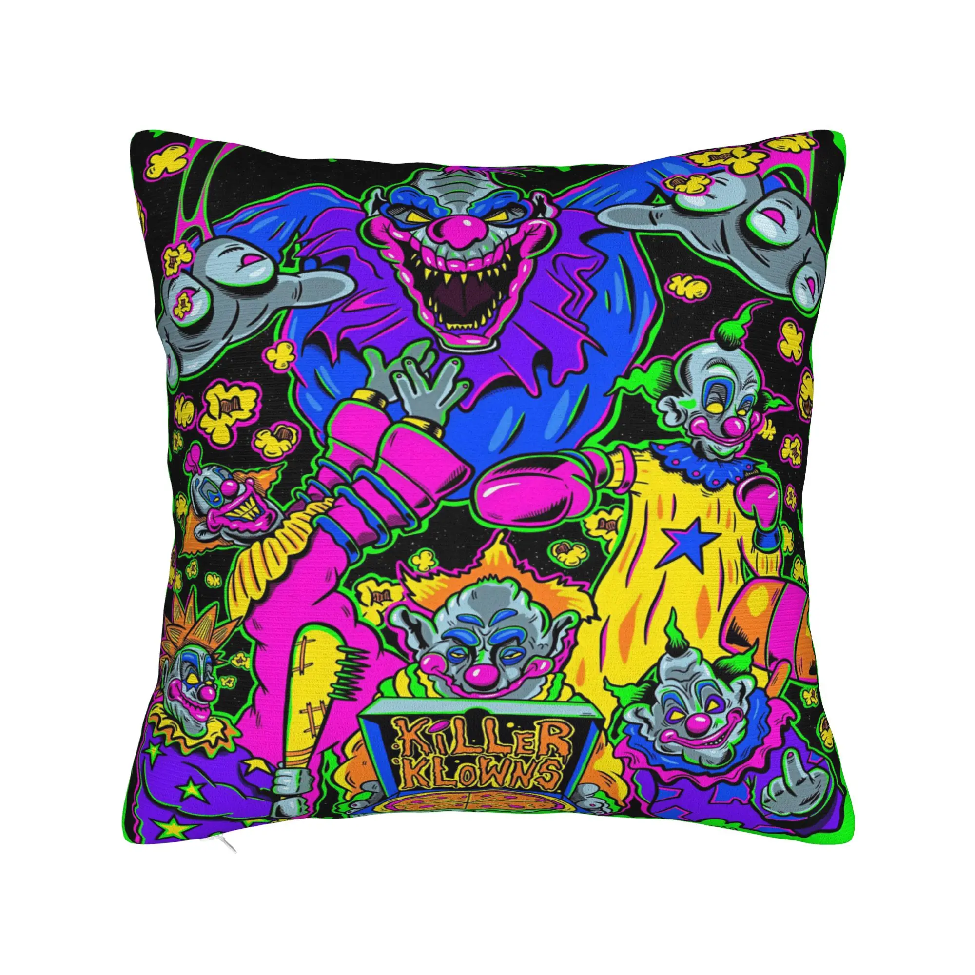 Killer Klowns From Outer Space Wax Pillow Case  Funny Pillow Cover Print Pillowcases For Office Car Home Decor