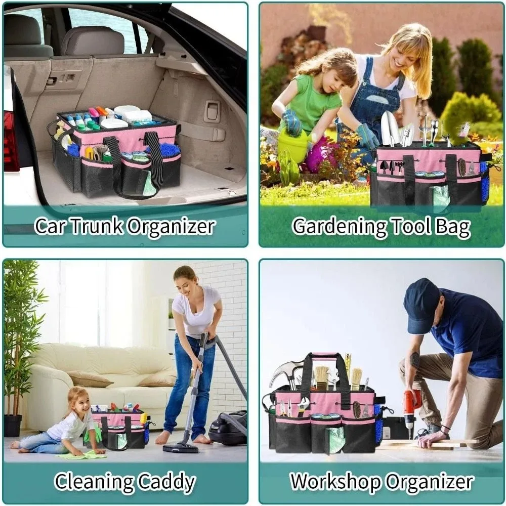 Durable Sturdy Fabric Cleaning Tool Storage Bag Handheld Handles Comfortable Crossbody Straps Portable Organizer Backpack