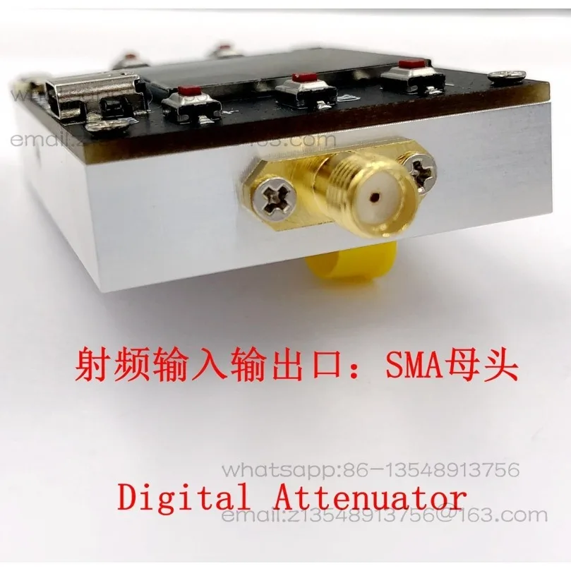 DC-8G digital programmable attenuator 30DB step 0.1DB TFT display CNC shell supports communication