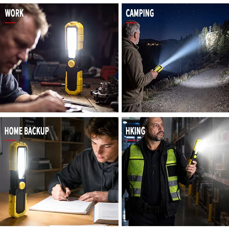 Flashlight outdoor strong light charging burst bright long life portable emergency multi-function cob work small flashlight