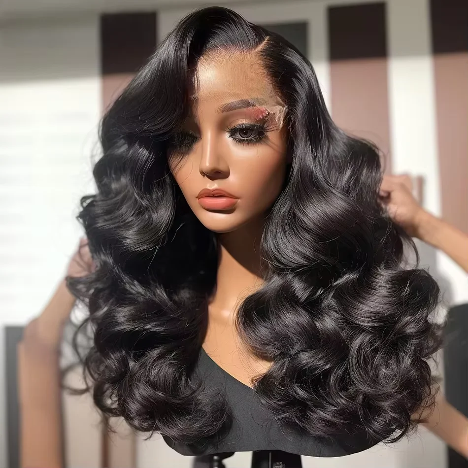 

13x4 HD Lace Frontal Wig 250 Density Body Wave Remy Human Hair Bodywave Closure Wig For Women Bouncy Weave Organic Hair