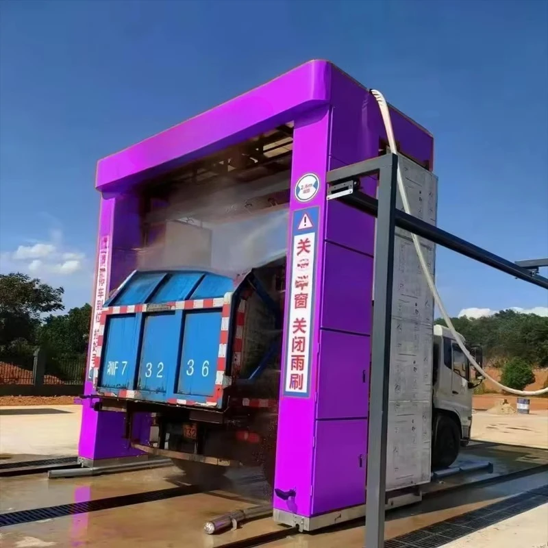 Customized Electric Brush Washing Full Automatic 3-5 Brushes Mobile Bus Washing Machine With Air Dryer Stainless Steel