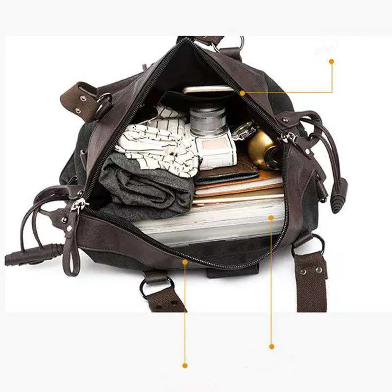 2026 High-quality men's single-shoulder handbag with large capacity fashionable and casual canvas crossbody bag travel bag