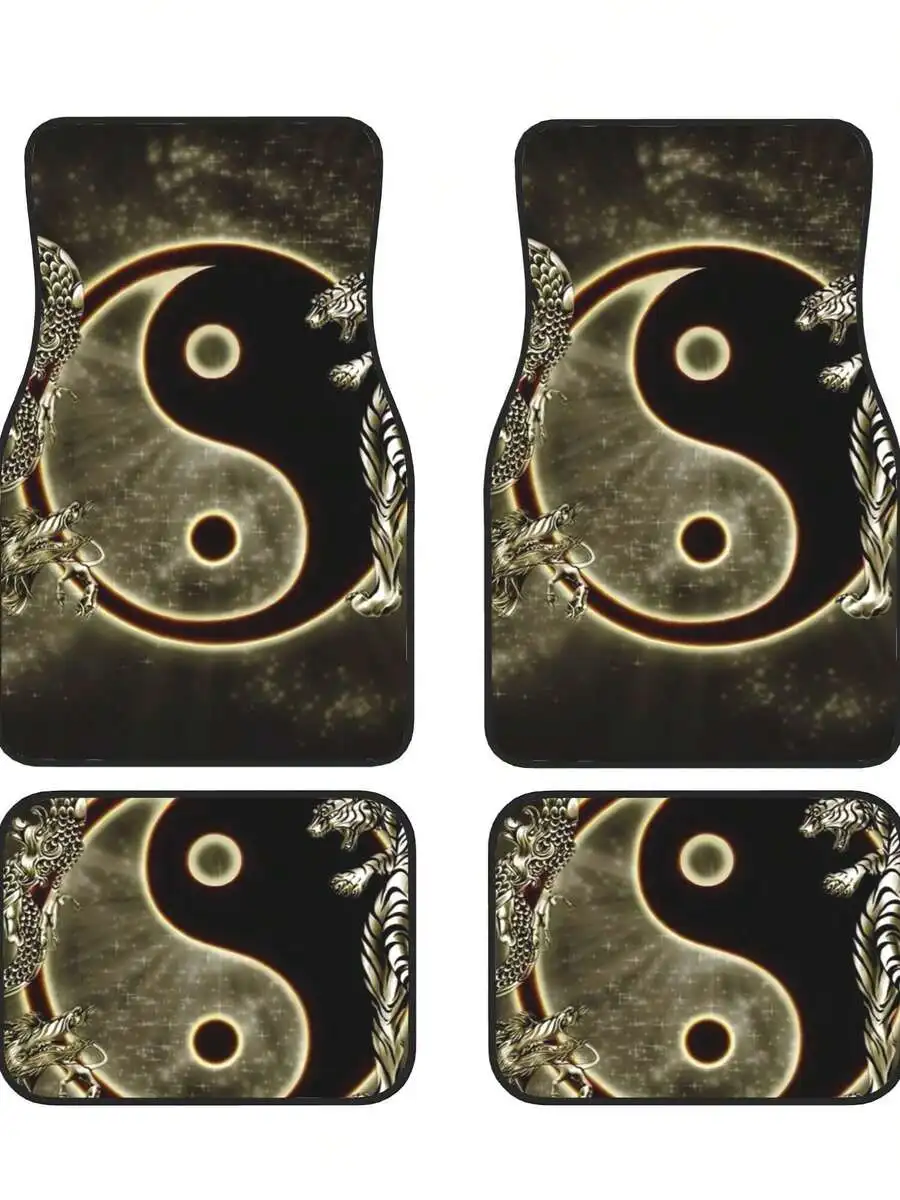 

Dragons Tiger 4-Piece Car Floor Mats For Most Vehicles – Rubber Backing,Durable & Stylish Auto Interior Accessories