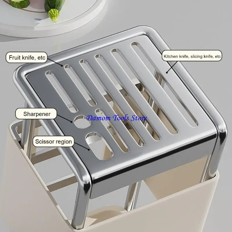 57BE Compact Kitchen Cutlery Organizes Slant Slot Multifunction Storage Shelf Stylish Slanted Cutlery Dock Space Efficient