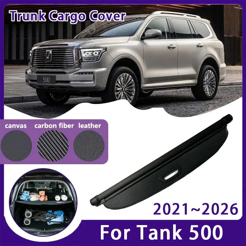 

Car Rear Trunk Curtain Cover For GWM Tank 500 600 Hi4-T 2021 2022 2023 2024 2025 2026 Retractable Trunk Rack Shelter Accessories