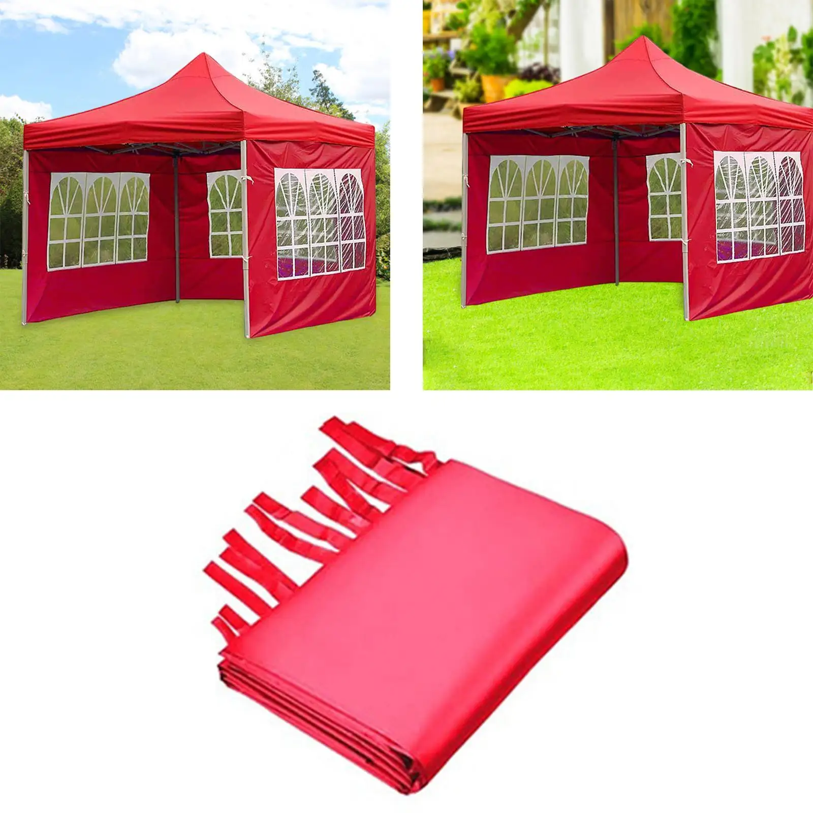 1x خيمة أكشاك 3 × 2 م للتخييم في الهواء الطلق ومظلة شبكية جانبية للحفلات باللون الأزرق #4