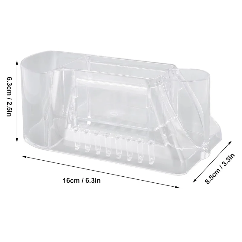 Nail Drill Holder Stand 8 Holes Clear Nail Driling Bits Storage Box Nail Polishing Pen Grinding Bits Organizer Manicure Tools