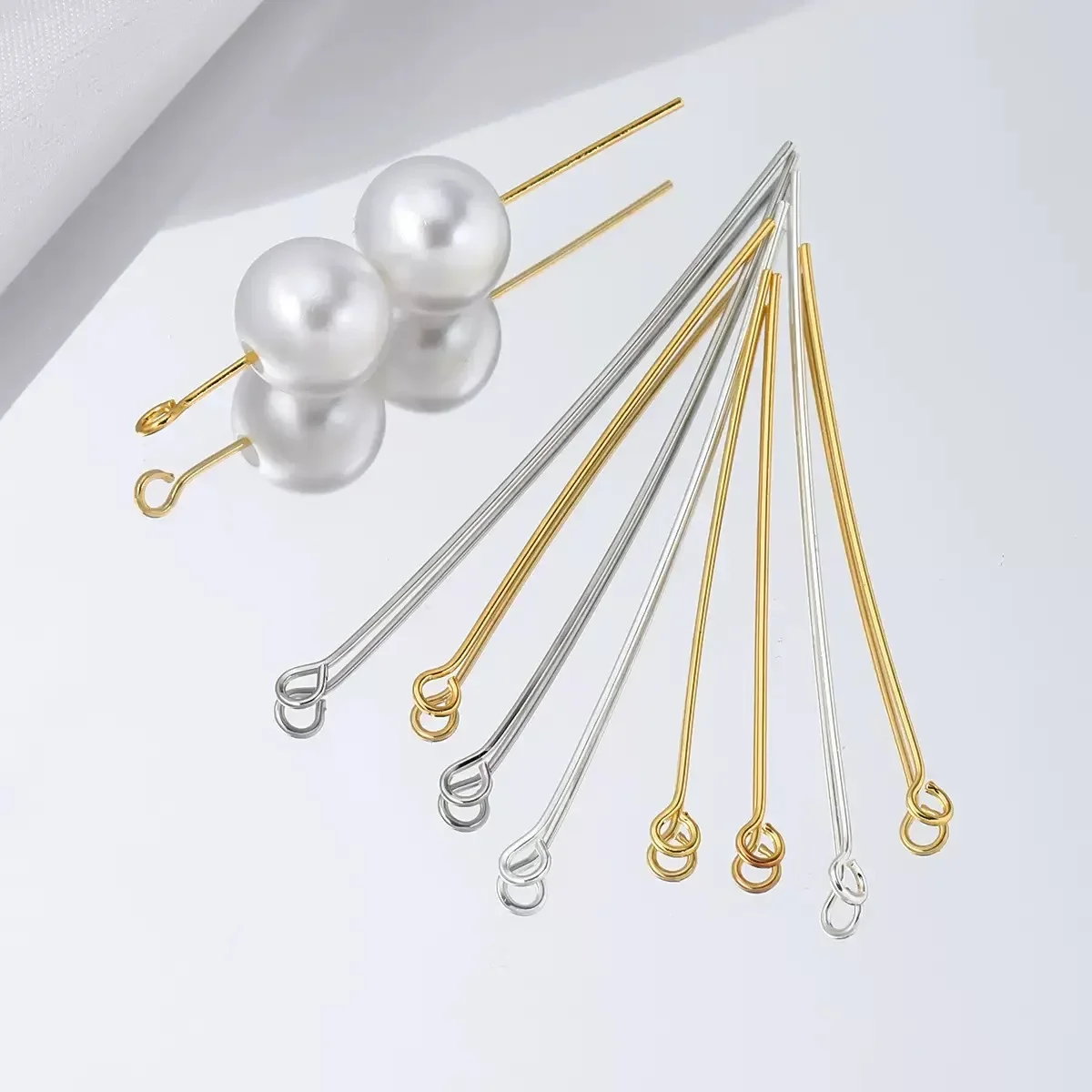 200pcs Iron Material Nine-character Needle and Flat Eye Pins jewelry Making Material DIY Jewelry Accessory Parts