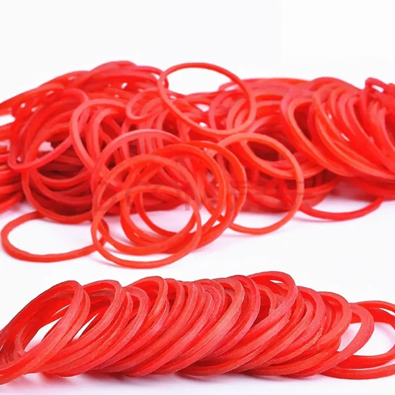 Red Fasteners Strong Elastic Rubber Bands Office Students School Stationery Supplies Diameter 19mm 25mm 32mm 40mm 50mm 60mm