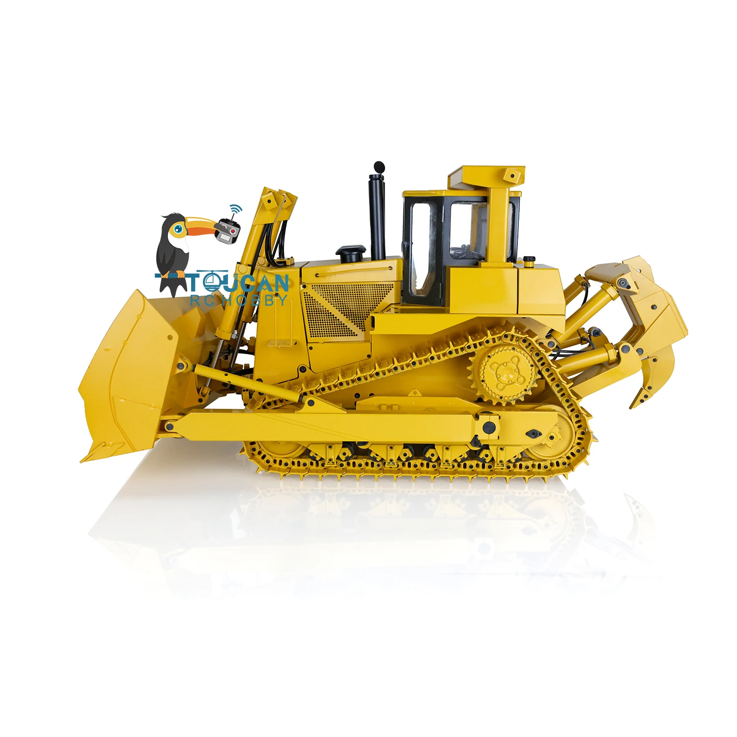 Metal 1/14 RC Bulldozer Hydraulic DXR2 Remote Control Cars D10T Tracked Dozer Model Professional-Grade Construction Simulation