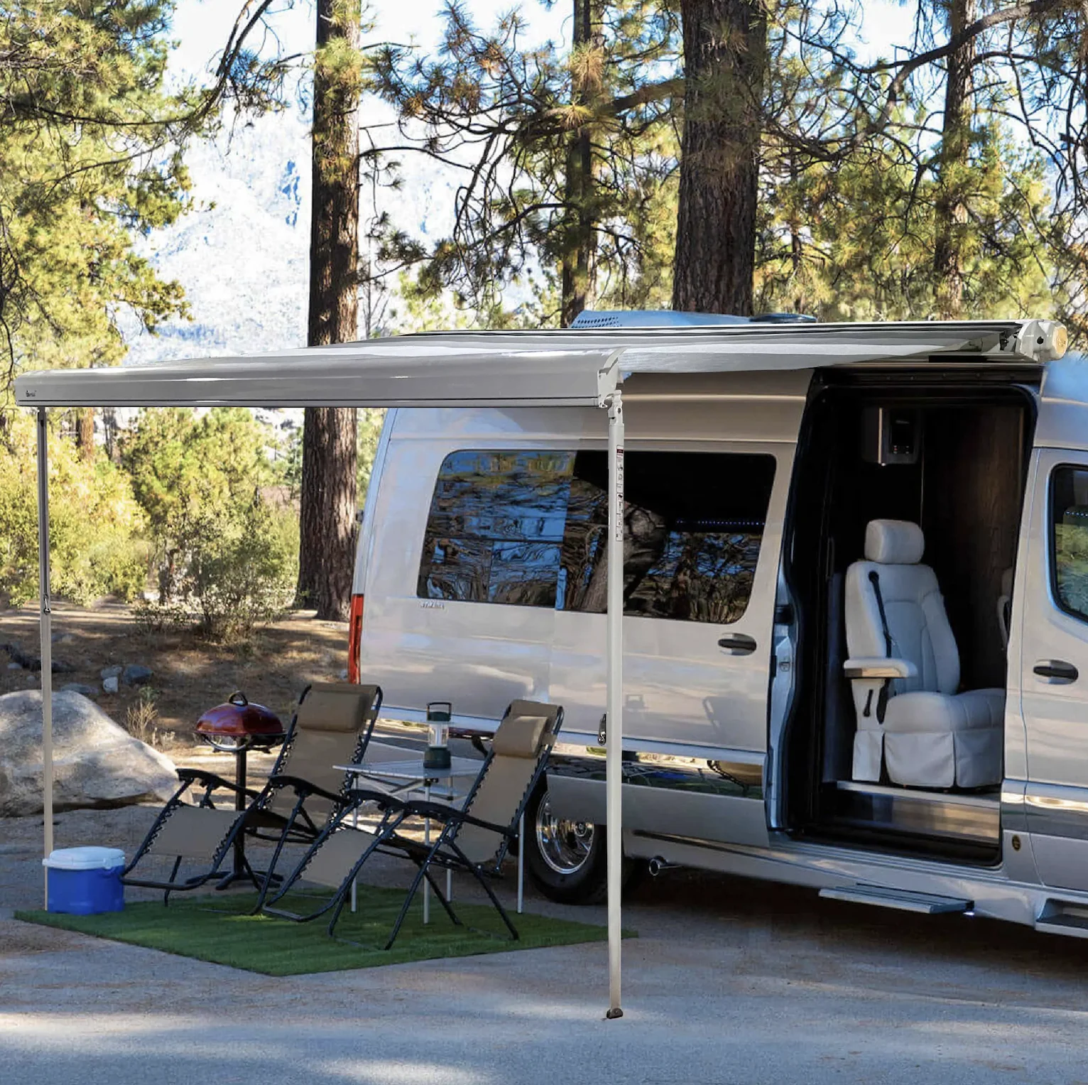Wareda W5800 Motorized Roof Mounted Sprinter Van Awning Retractable Waterproof Aluminum Shelter For Adventure Vans
