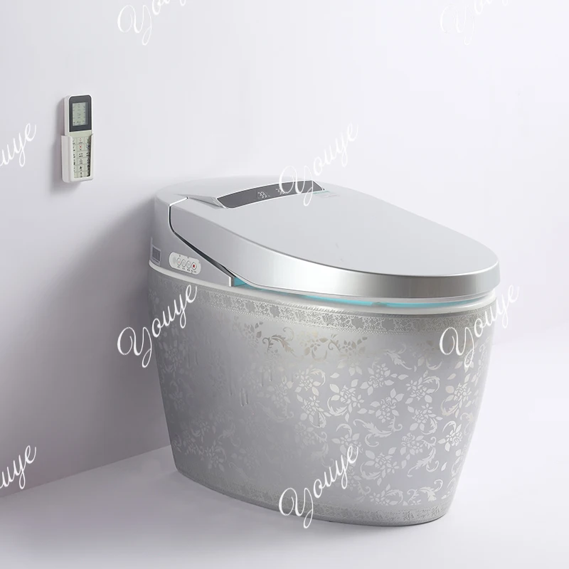 Nordic silver smart toilet, fully automatic integrated household flip, electric no water pressure limit toilet, bathroom